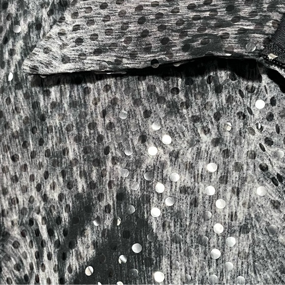 Jolibel Animal Print Sequins Full Zip Waist Length Jacket - Picture 6 of 9